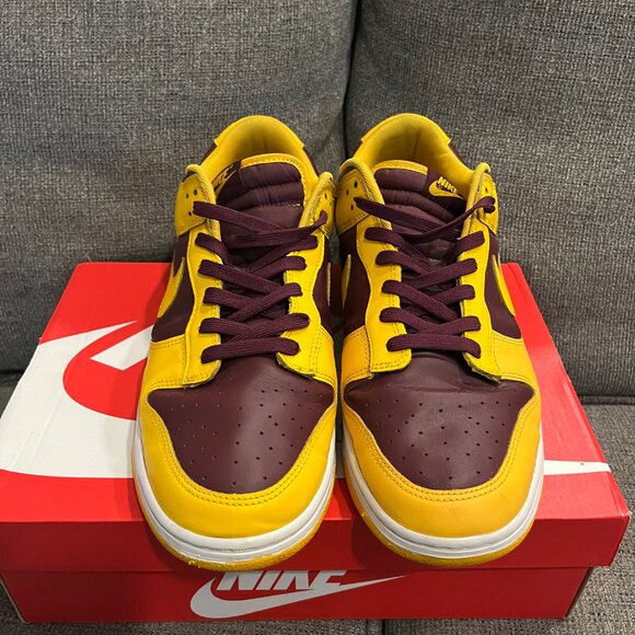 🔥👟 Nike Dunk Low Burgundy / Yellow – Men’s Size 13 – Great Condition – No Box - Picture 2 of 4